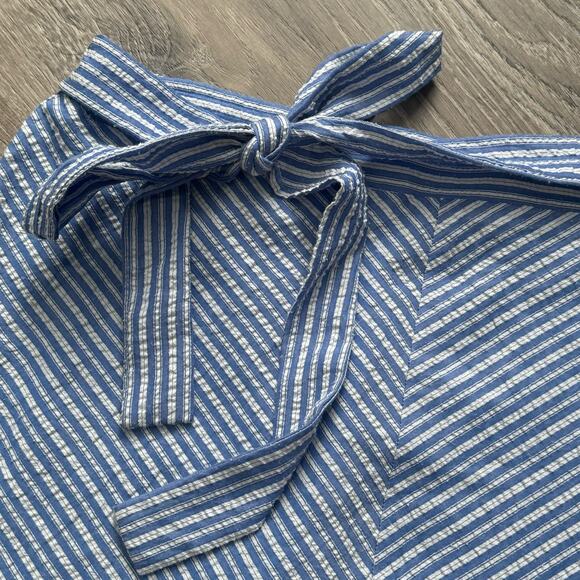 Westport Blue and White Striped A-line Maxi Skirt - size L - Picture 5 of 7